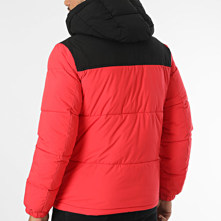 Kymaxx - Doudoune Capuche Rouge Noir