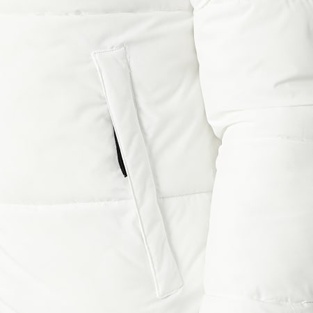 Kymaxx - Doudoune Capuche Blanc Noir