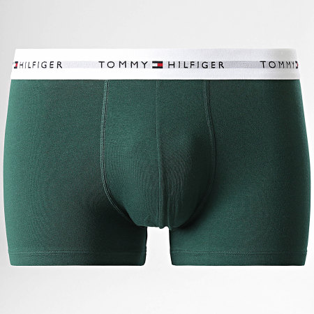 Tommy Hilfiger - Lot De 3 Boxers Trunk 2761 Bleu Clair Vert Foncé Gris Anthracite