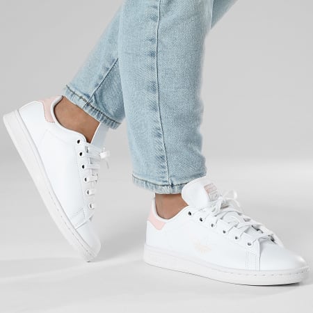 Adidas Originals - Stan Smith J Damessneakers IG7022 Schoenen Wit Zand Roze