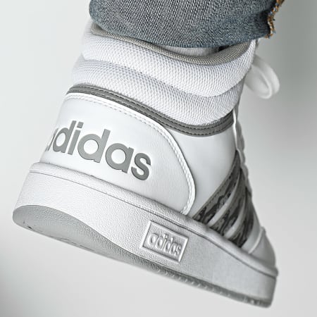 Adidas Sportswear - Hoops 3.0 Mid Sneakers IH0160 Footwear White Grey Six Charcoal Solid Grey