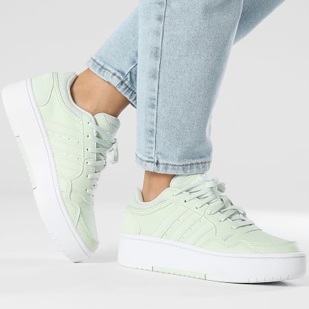 Adidas Sportswear - Baskets Femme Hoops 3.0 Bold W IH0185 Linen Green Cloud White