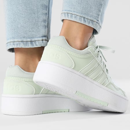 Adidas Sportswear - Baskets Femme Hoops 3.0 Bold W IH0185 Linen Green Cloud White