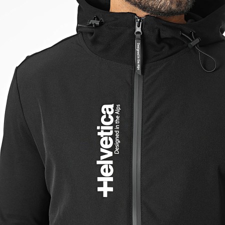 Helvetica - Veste Zippée Capuche Beta Noir