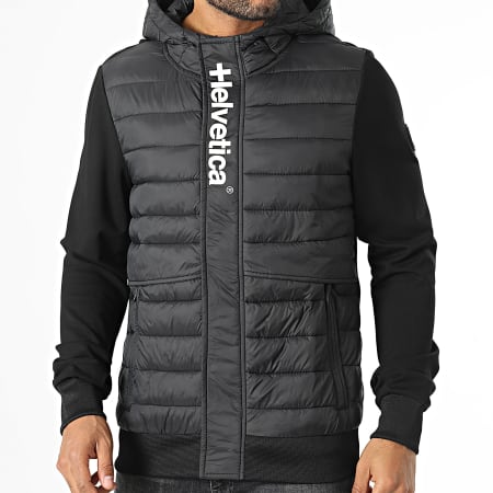 Helvetica - Veste Zippée Capuche Courchevel Noir