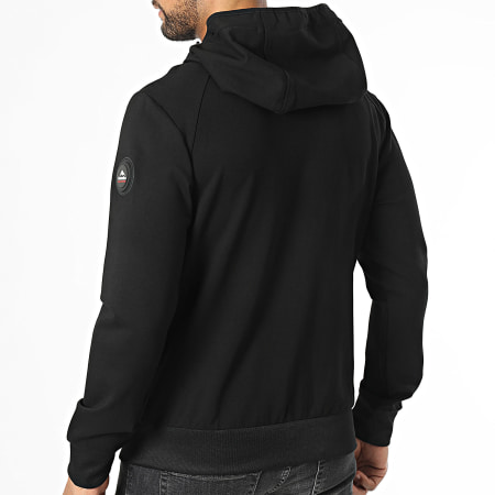 Helvetica - Chaqueta negra con capucha y cremallera Vancover
