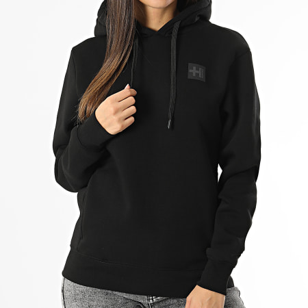 Helvetica - Sweat Capuche Femme Hunter Noir