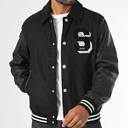Jack And Jones Veste Teddy Carter Varsity Noir LaBoutiqueOfficielle