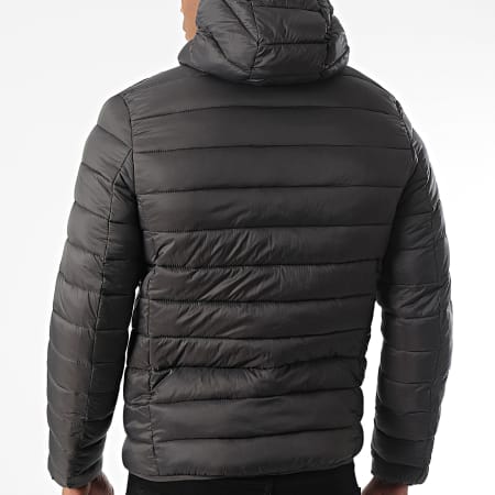 Kymaxx - Doudoune Capuche Gris Anthracite