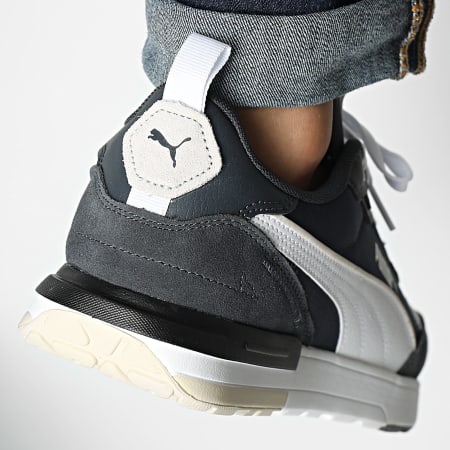 Zapatillas Puma R22 383462 Club Navy Blanco Gris Negro