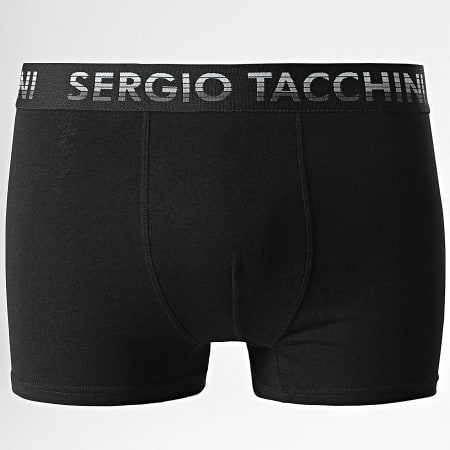 Sergio Tacchini - Set di 4 boxer 92890460 Nero Antracite Heather Grigio chiaro