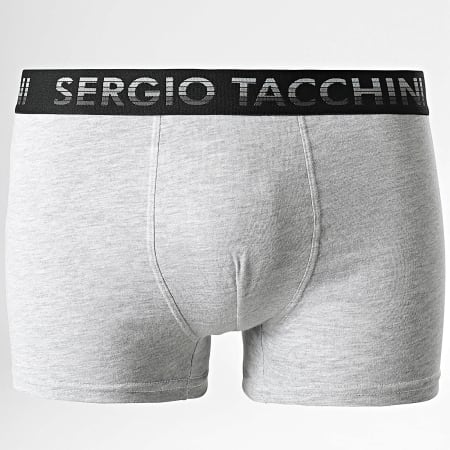 Sergio Tacchini - Set di 4 boxer 92890460 Nero Antracite Heather Grigio chiaro