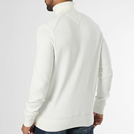 Tommy Hilfiger - Pull Col Roulé Pima Organique Cotton Cashmere 8048 Blanc