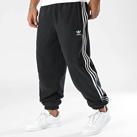 Black adidas fleece joggers hot sale
