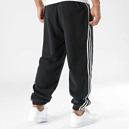 Adidas Originals IZ4798 Pantaloni da jogging a fascia in pile nero Ryses