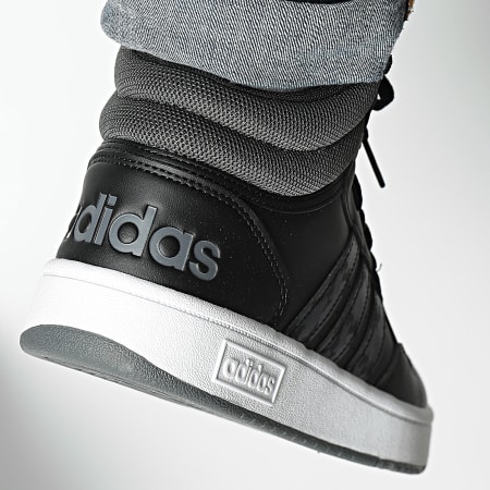 Adidas Performance - Hoops 3.0 Mid Sneakers IH0159 Core Black Grey Six Footwear White