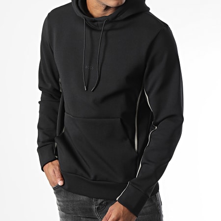 BOSS Sweat Capuche A Bandes Soody 50523905 Black Ryses