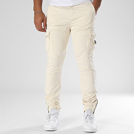 Deeluxe - Pantalon Cargo Garden P7050M Blanc Cassé