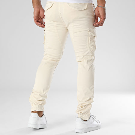 Deeluxe - Pantalon Cargo Garden P7050M Blanc Cassé