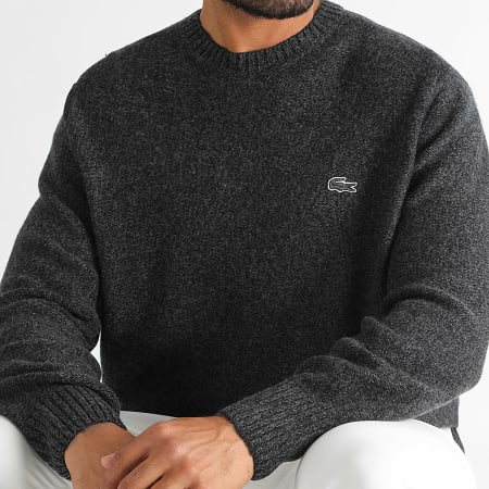 Lacoste Pull Classic Fit Logo Brodé Crocodile Gris Anthracite