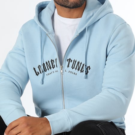 Looney Tunes - Worldwide Reverse Zip Hoodie Azzurro Nero