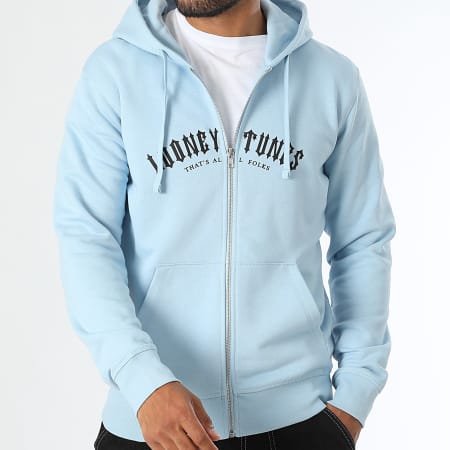 Looney Tunes - Worldwide Reverse Zip Hoodie Lichtblauw Zwart