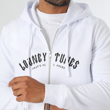 Looney Tunes - Worldwide Reverse Zip Hoodie Bianco Nero