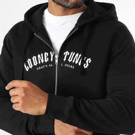 Looney Tunes - Worldwide Reverse Zip Hoodie Zwart Wit