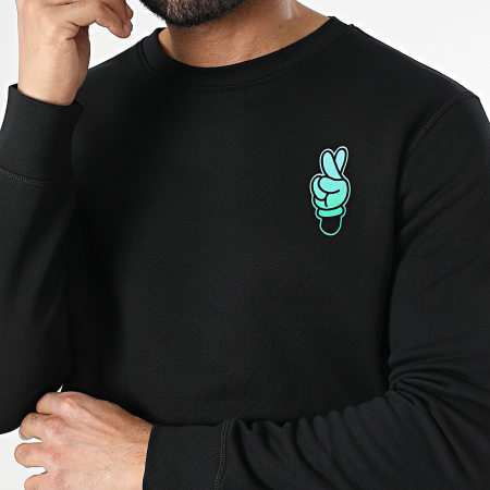 Disney - Hands Sudadera cuello redondo Negro Azul claro Verde