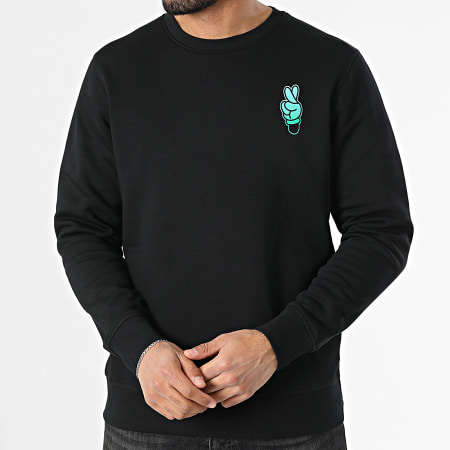 Disney - Hands Sudadera cuello redondo Negro Azul claro Verde