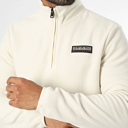 Napapijri A4HDV Maglione in pile con collo a zip beige Ryses