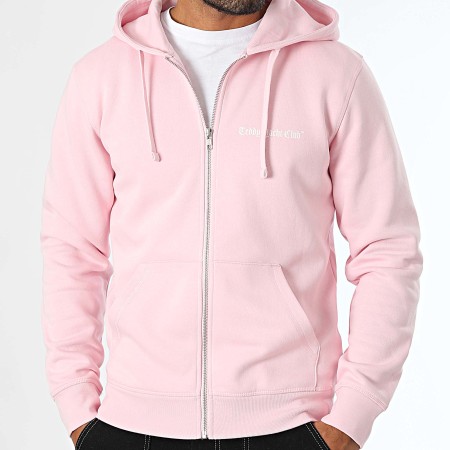 Teddy Yacht Club - Art Series Roze Sweatshirt met capuchon en rits