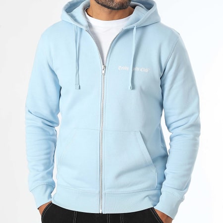 Teddy Yacht Club - Art Series Felpa blu con cappuccio e zip Azzurro