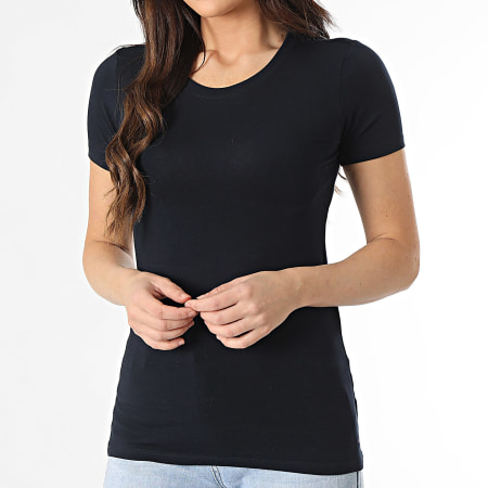 Tommy Hilfiger - Lot De 2 Tee Shirts Femme 5525 Blanc Bleu Marine