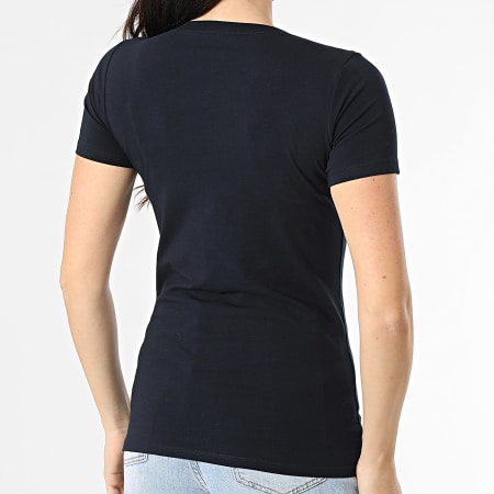 Tommy Hilfiger - Lot De 2 Tee Shirts Femme 5525 Blanc Bleu Marine