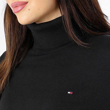 Tommy Hilfiger - Pull Col Roulé Femme Stitch Roll 3211 Noir