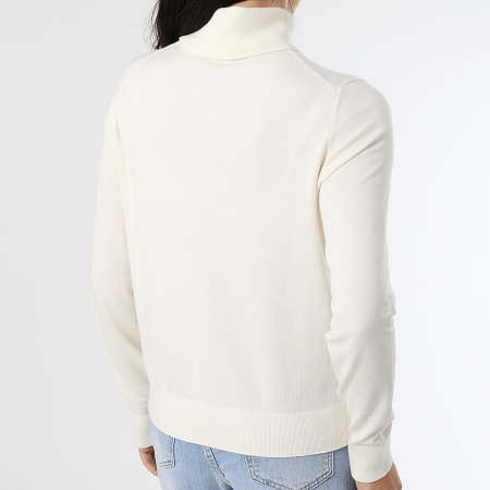 Tommy Hilfiger - Pull Col Roulé Femme Stitch Roll 3211 Beige Clair