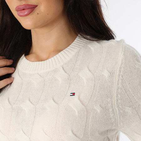 Tommy Hilfiger - Pull Femme Soft Wool Cable 3586 Beige