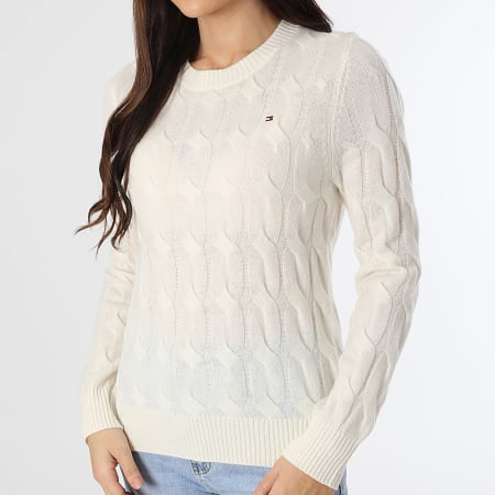 Tommy Hilfiger - Pull Femme Soft Wool Cable 3586 Beige