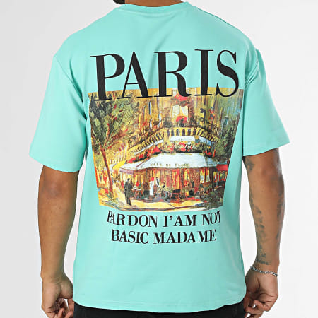 Classic Series - Tee Shirt Oversize Bleu Turquoise