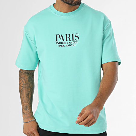 Classic Series - Tee Shirt Oversize Bleu Turquoise