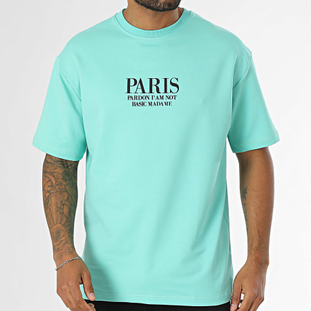 Classic Series - Tee Shirt Oversize Bleu Turquoise