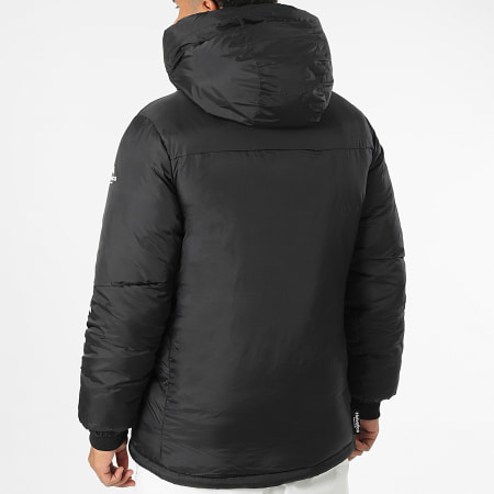 Helvetica - Mont Blank Long Hooded Jacket Zwart