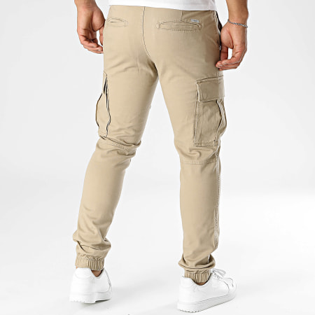 JJREBEL - Lot De 2 Pantalons Cargo Michael Beige Vert Kaki