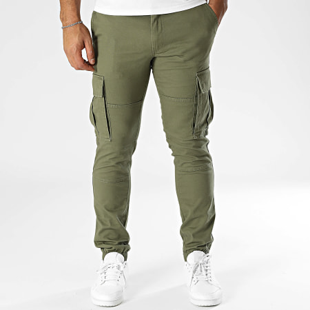 JJREBEL - Lot De 2 Pantalons Cargo Michael Beige Vert Kaki