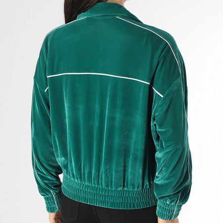 Lacoste - Veste Zippée Femme Oversized Fit Logo Brodé Crocodile Vert