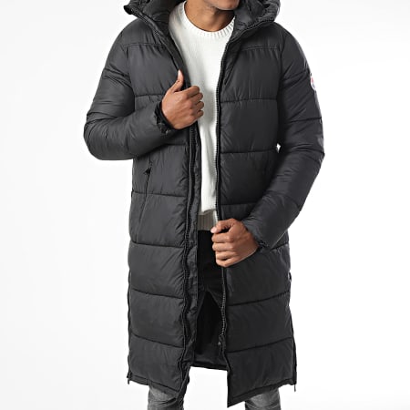 Classic Series - Doudoune Longue Capuche Diego Noir