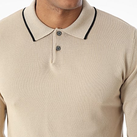 Frilivin - Polo Manches Longues Beige
