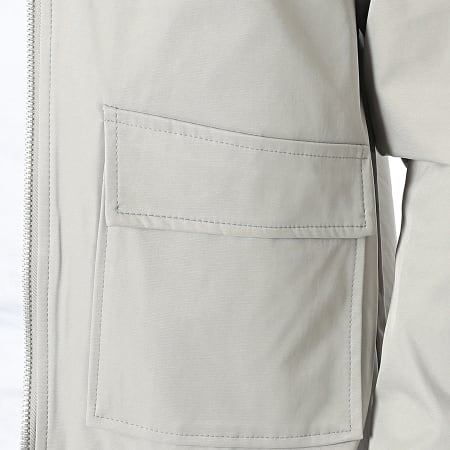 Frilivin - Conjunto de chaqueta gris con cremallera y pantalón de chándal