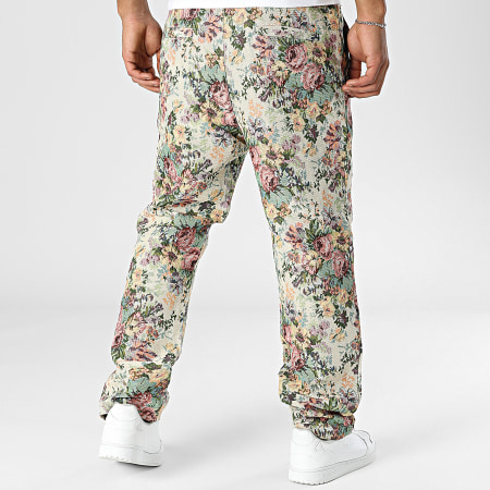 Frilivin - Pantalón Regular Fit Beige Floral